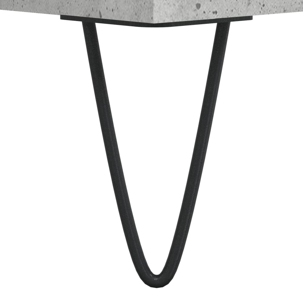 Buffet haut Gris béton 69,5x34x180 cm Bois d'ingénierie - XIOS