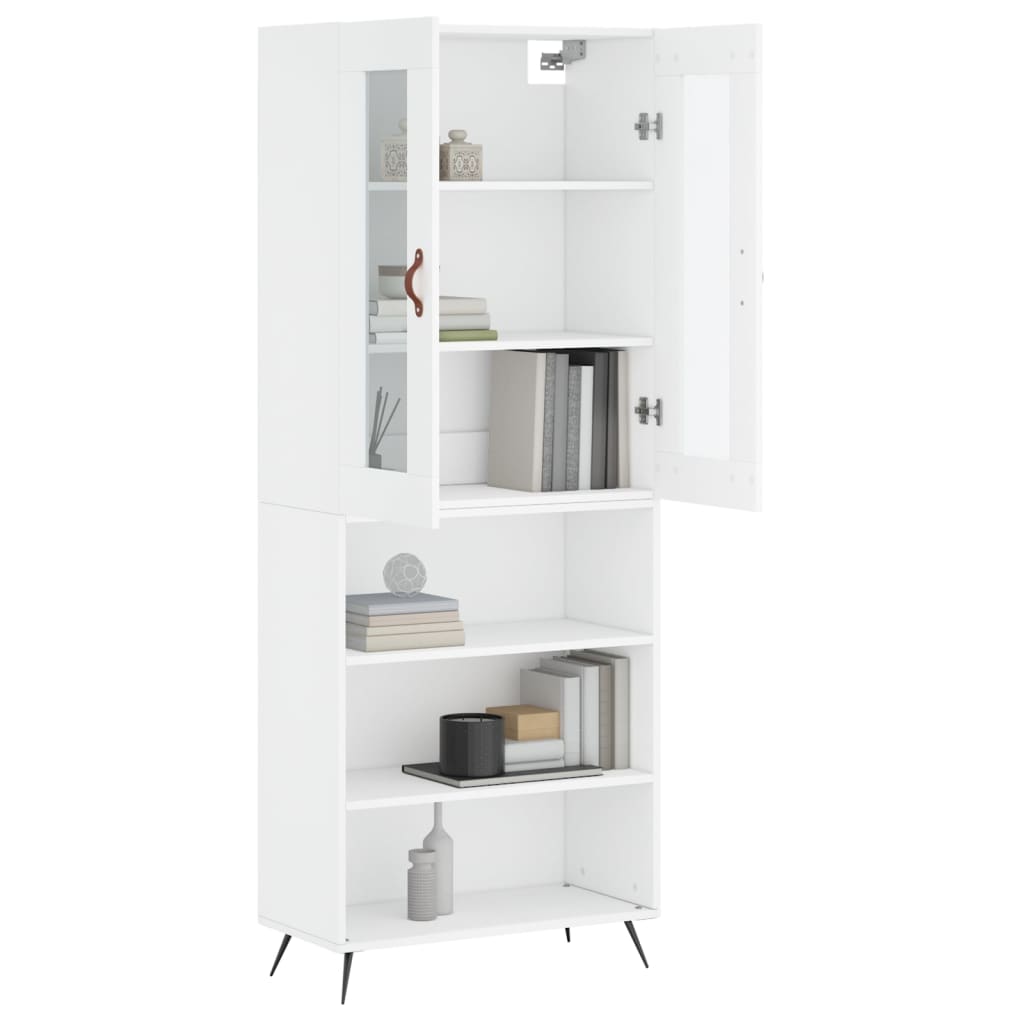 Buffet haut Blanc 69,5x34x180 cm Bois d'ingénierie - XIOS