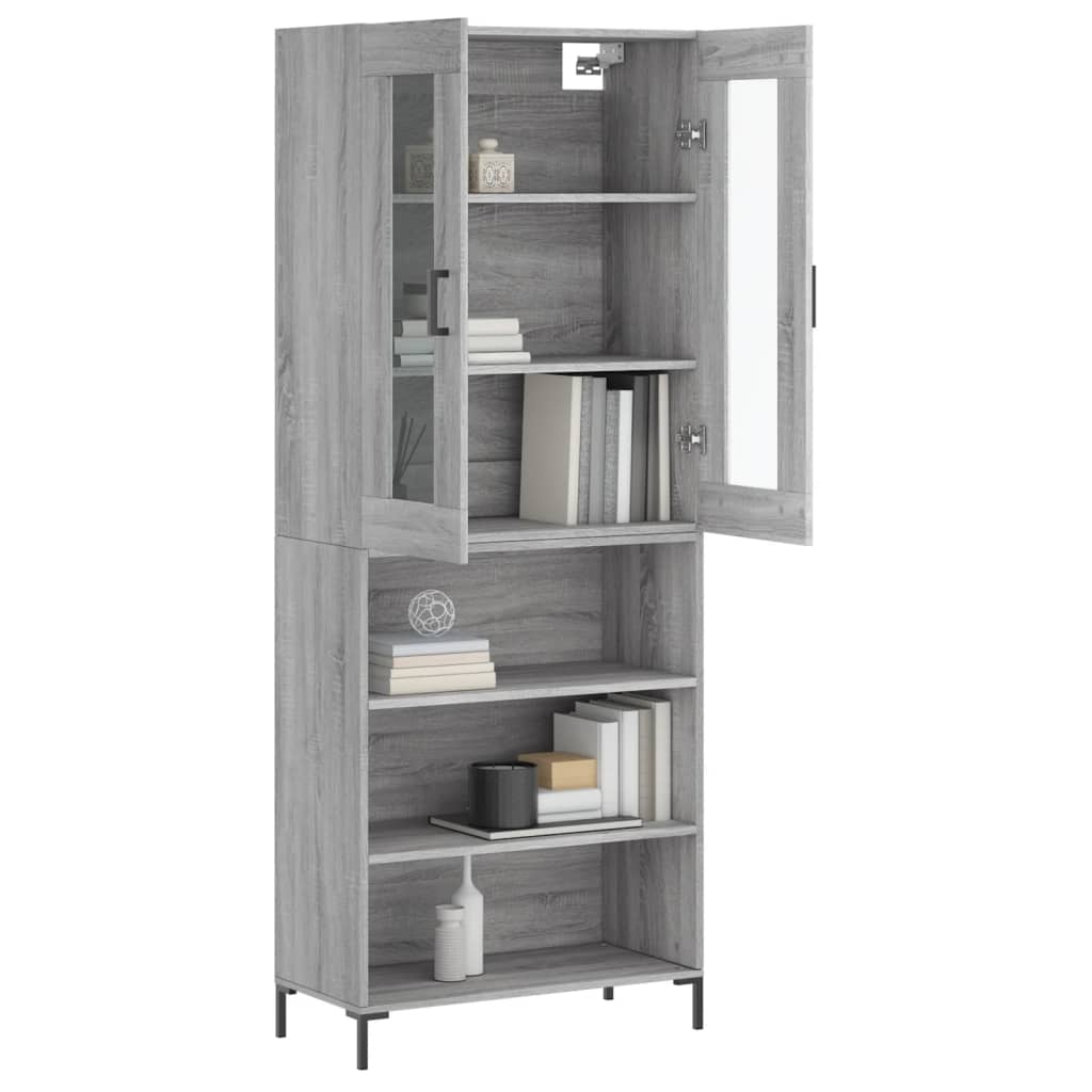 Buffet haut Sonoma gris 69,5x34x180 cm Bois d'ingénierie - XIOS