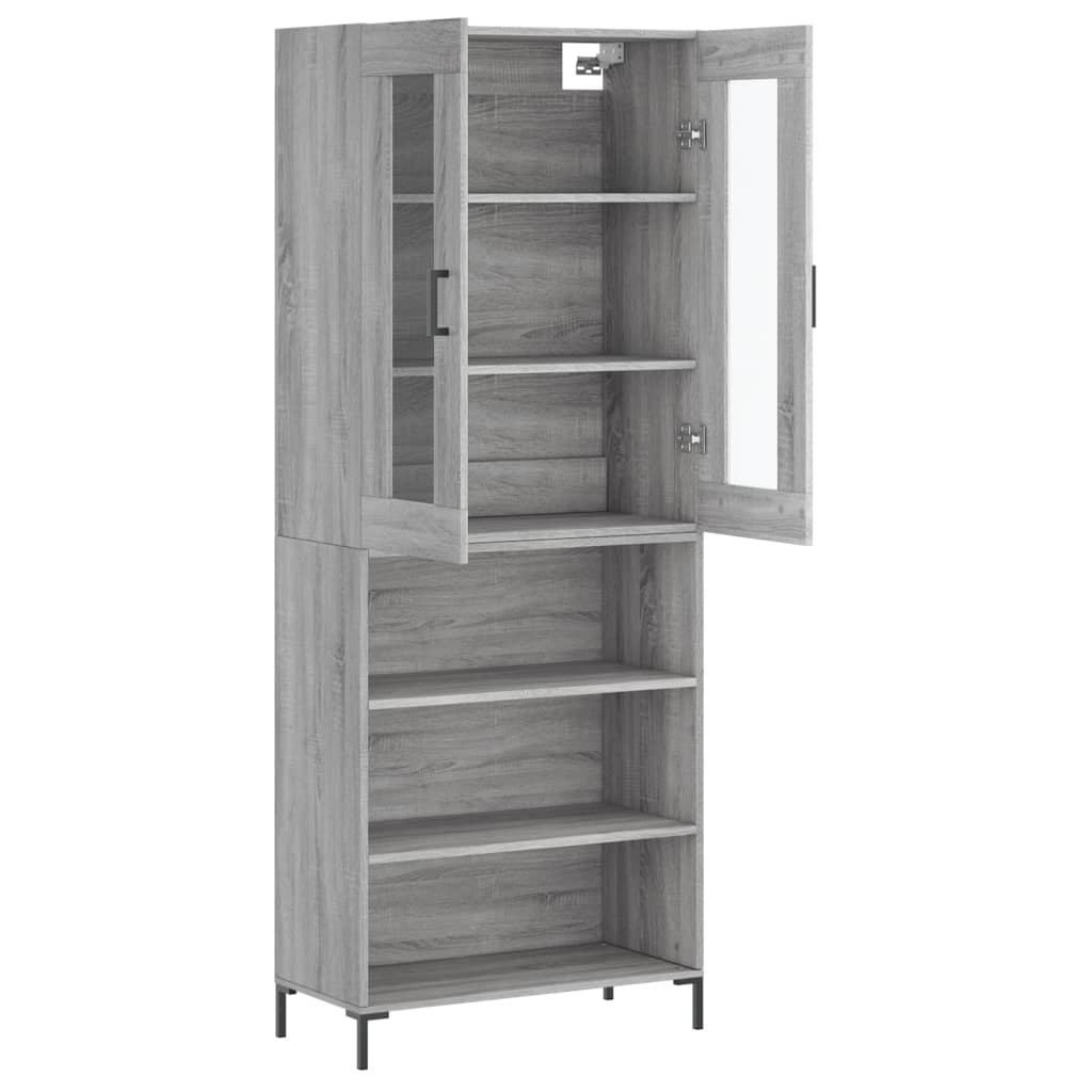 Buffet haut Sonoma gris 69,5x34x180 cm Bois d'ingénierie - XIOS