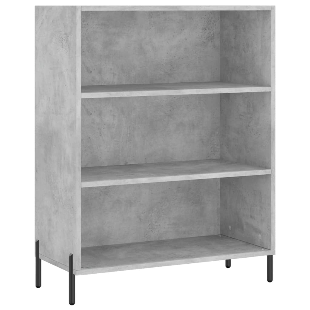 Buffet haut Gris béton 69,5x34x180 cm Bois d'ingénierie - XIOS