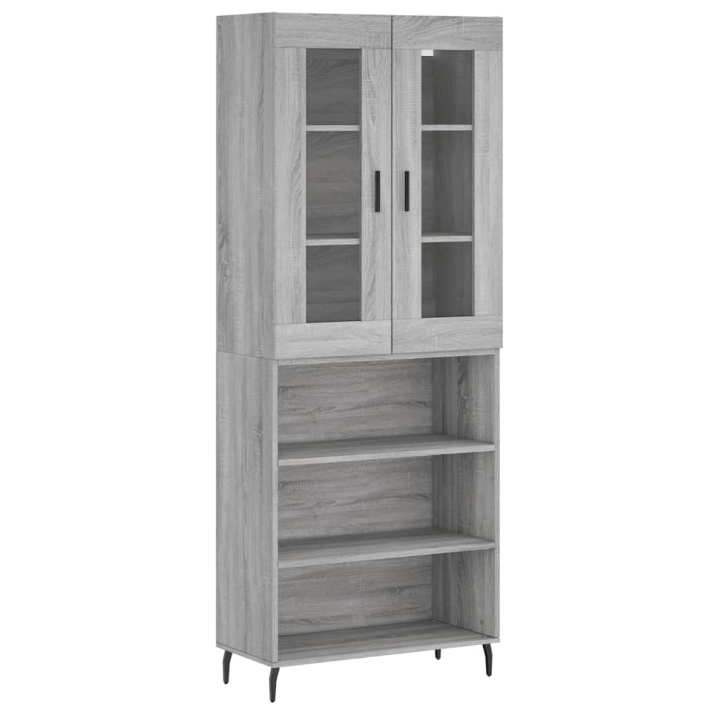 Buffet haut Sonoma gris 69,5x34x180 cm Bois d'ingénierie - XIOS