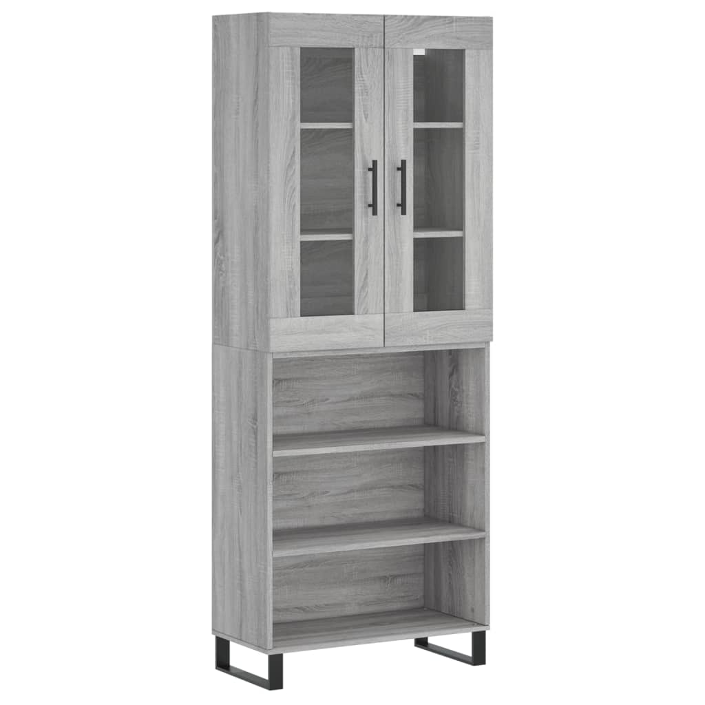 Buffet haut Sonoma gris 69,5x34x180 cm Bois d'ingénierie - XIOS