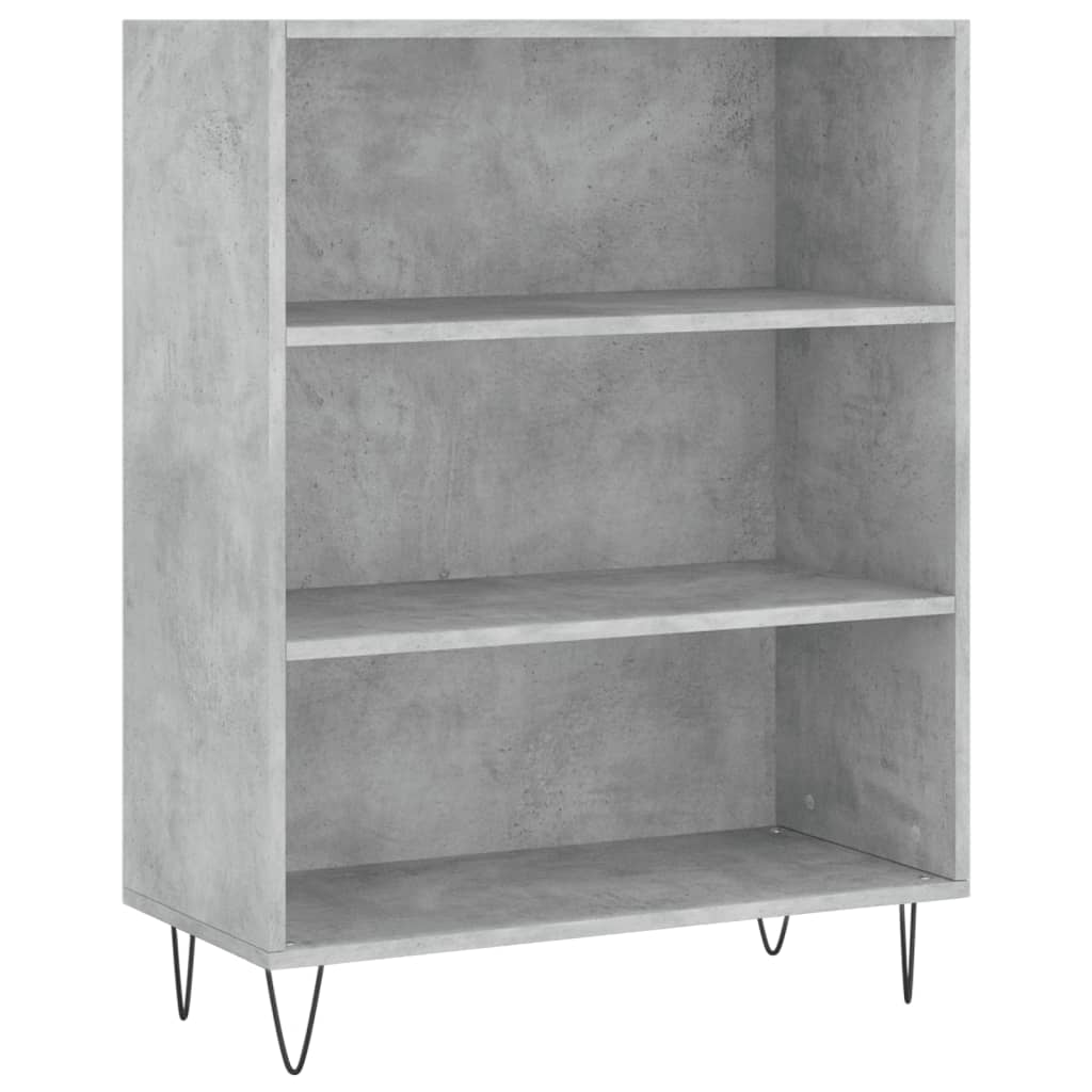 Buffet haut Gris béton 69,5x34x180 cm Bois d'ingénierie - XIOS