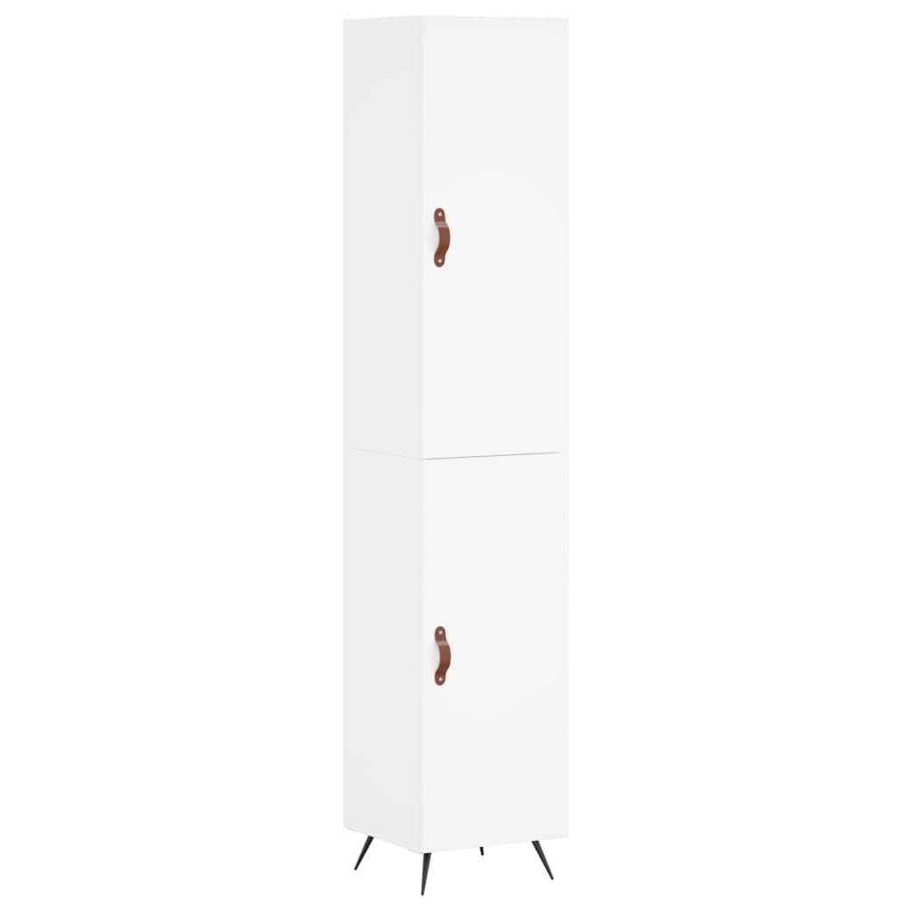 Buffet haut Blanc 34,5x34x180 cm Bois d'ingénierie - XIOS