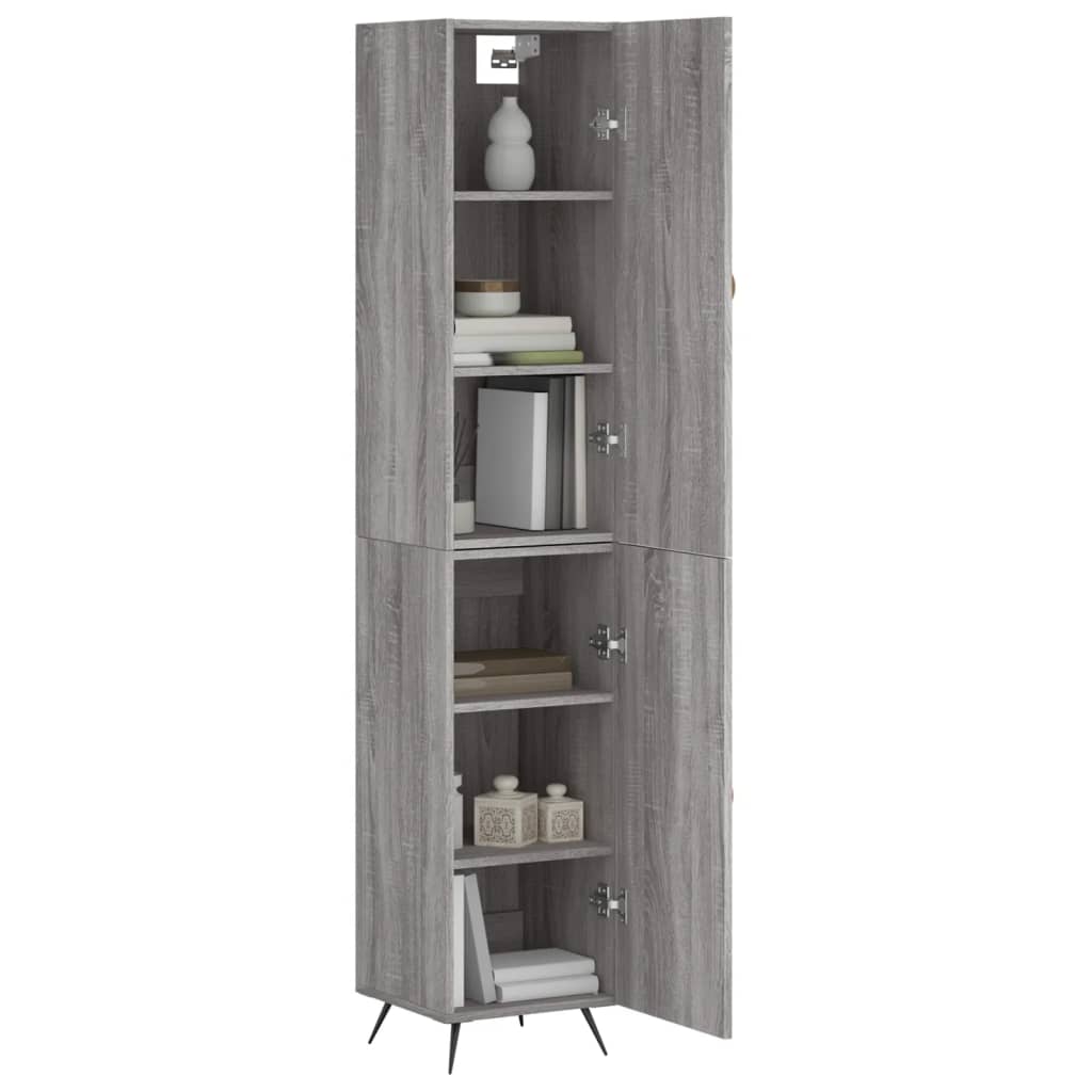 Buffet haut Sonoma gris 34,5x34x180 cm Bois d'ingénierie - XIOS