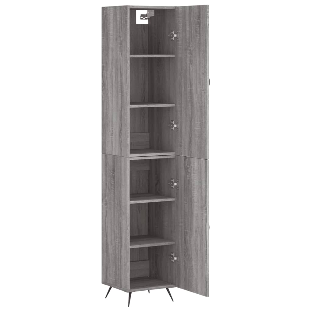 Buffet haut Sonoma gris 34,5x34x180 cm Bois d'ingénierie - XIOS