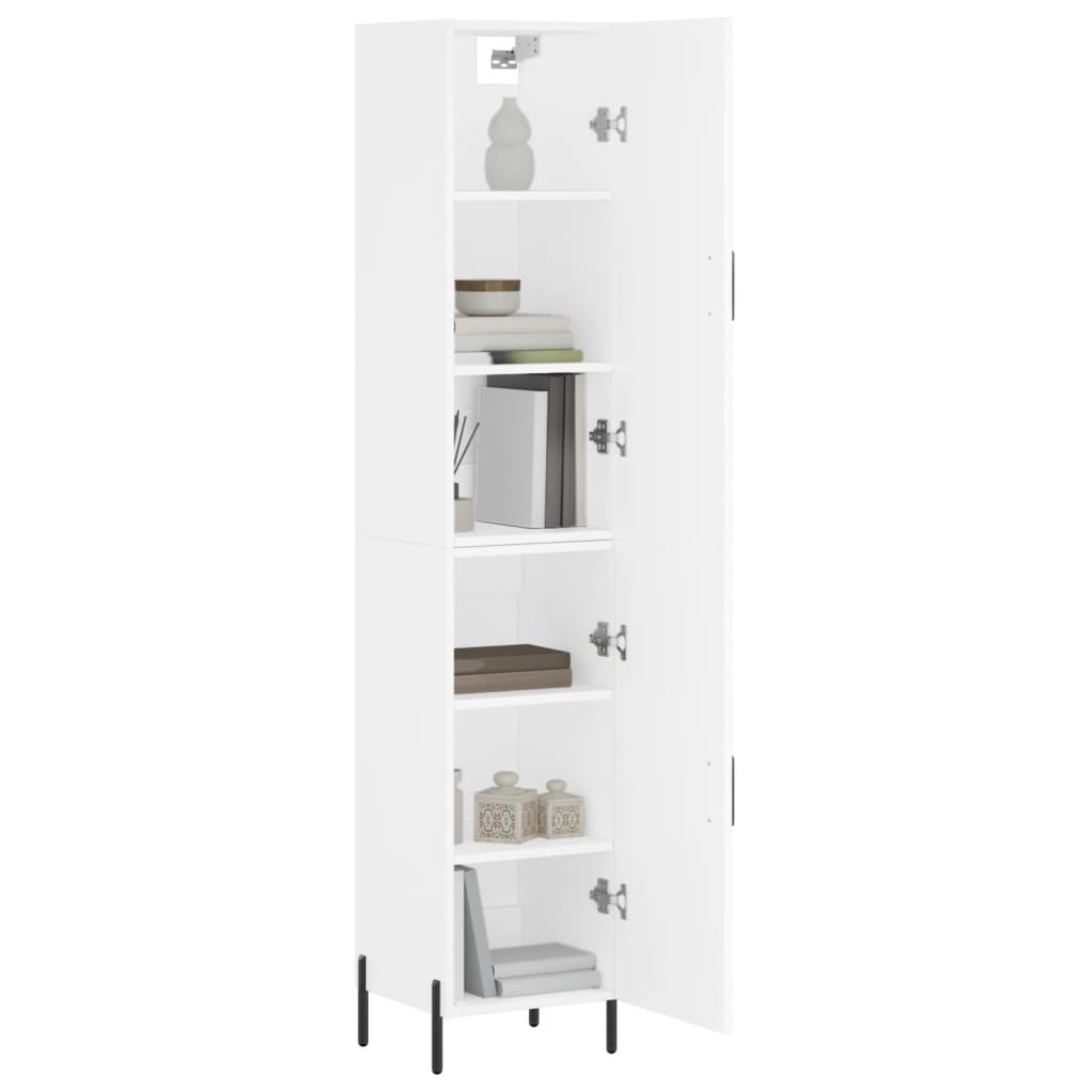Buffet haut Blanc 34,5x34x180 cm Bois d'ingénierie - XIOS