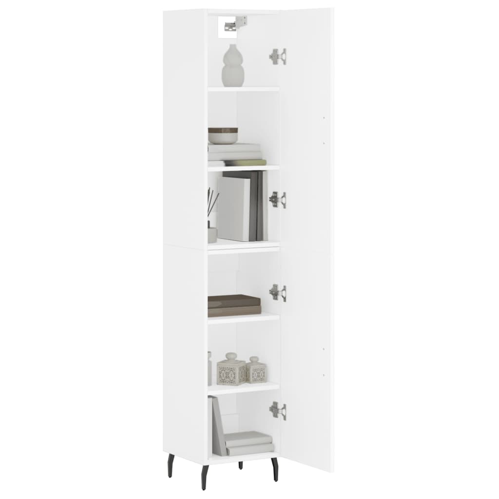Buffet haut Blanc 34,5x34x180 cm Bois d'ingénierie - XIOS