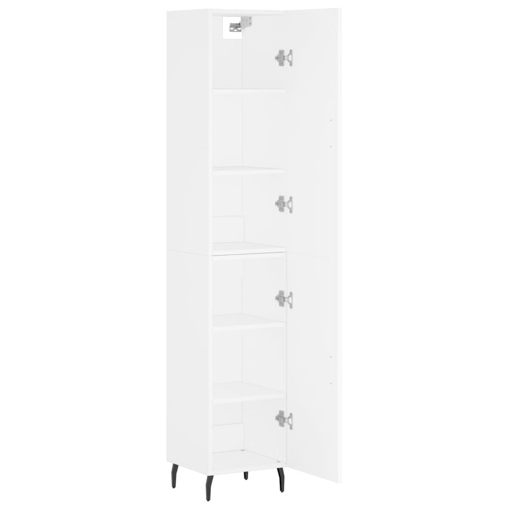 Buffet haut Blanc 34,5x34x180 cm Bois d'ingénierie - XIOS