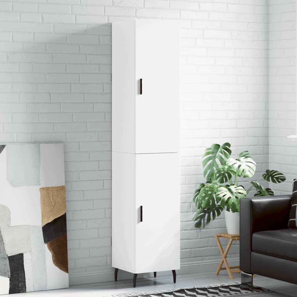 Buffet haut Blanc 34,5x34x180 cm Bois d'ingénierie - XIOS