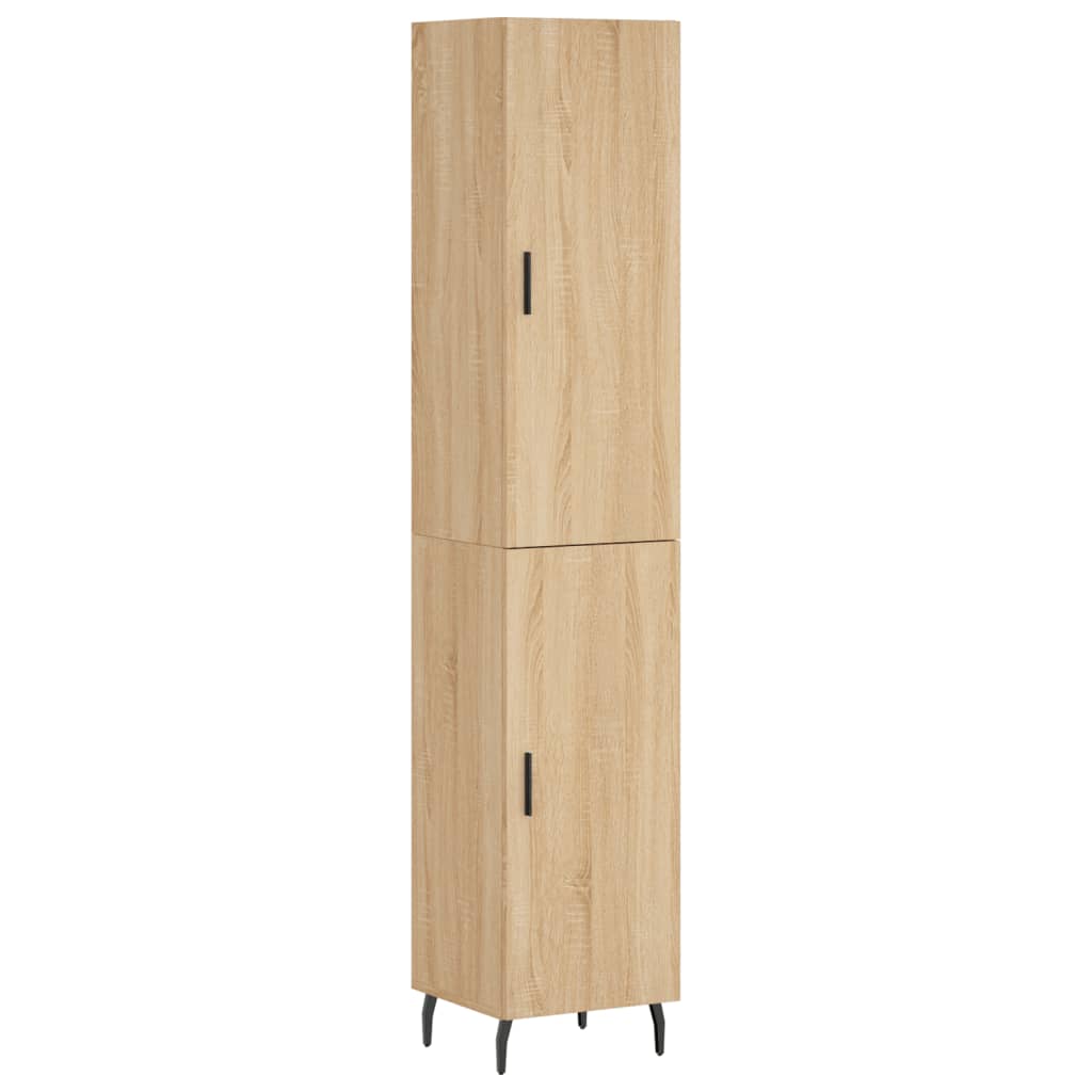 Buffet haut Chêne sonoma 34,5x34x180 cm Bois d'ingénierie - XIOS
