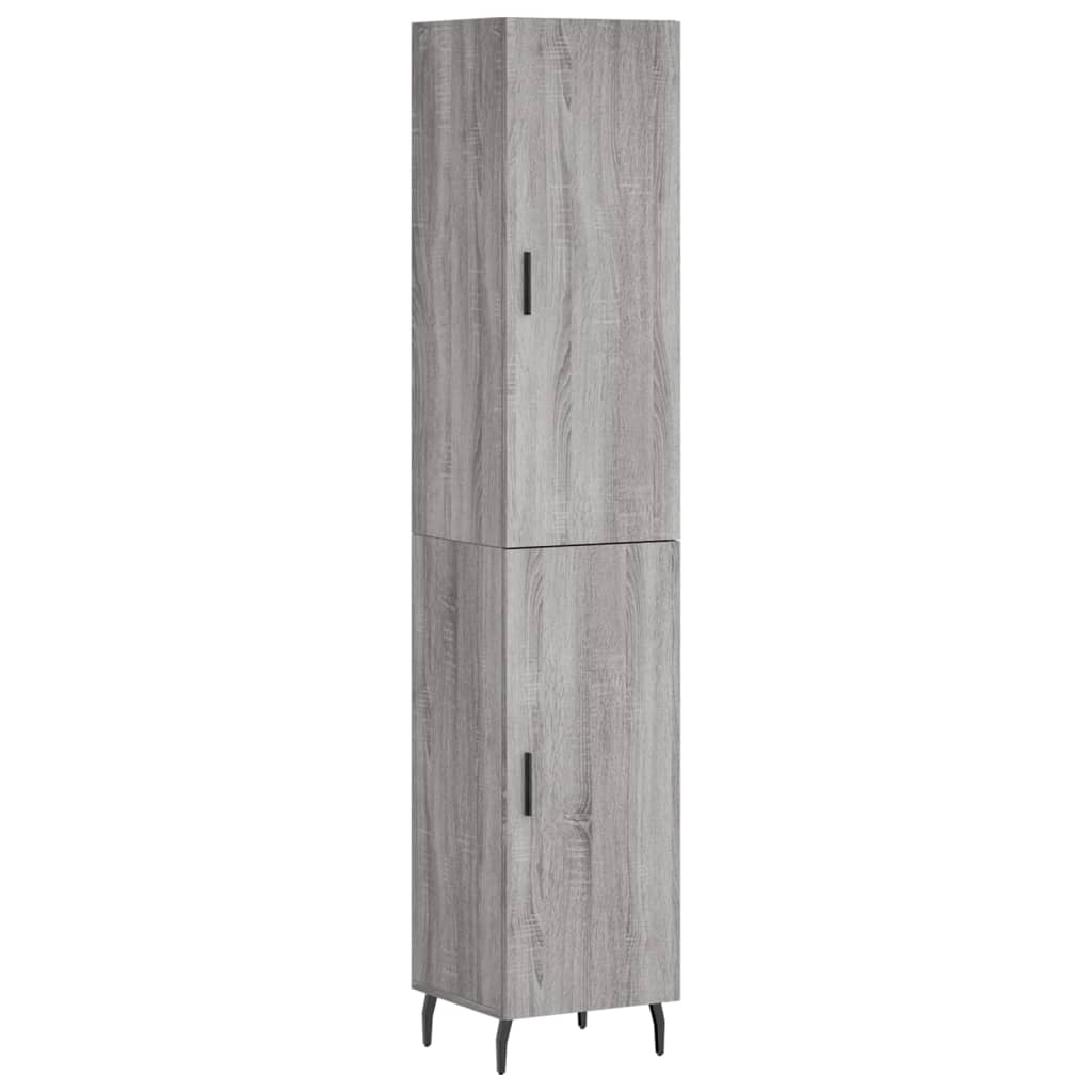 Buffet haut Sonoma gris 34,5x34x180 cm Bois d'ingénierie - XIOS