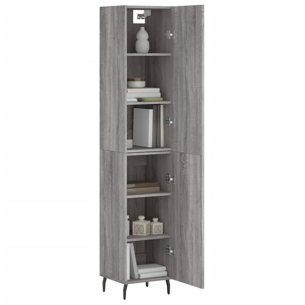Buffet haut Sonoma gris 34,5x34x180 cm Bois d'ingénierie - XIOS