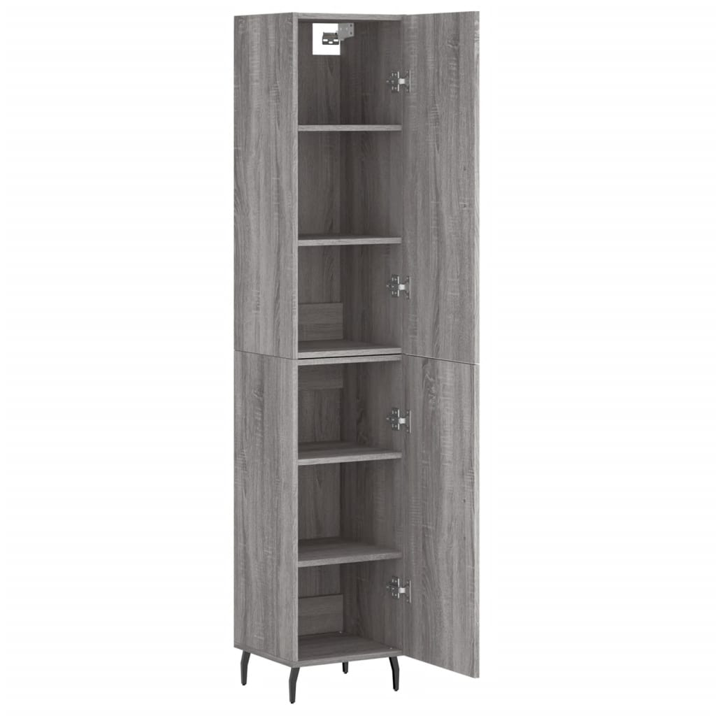 Buffet haut Sonoma gris 34,5x34x180 cm Bois d'ingénierie - XIOS