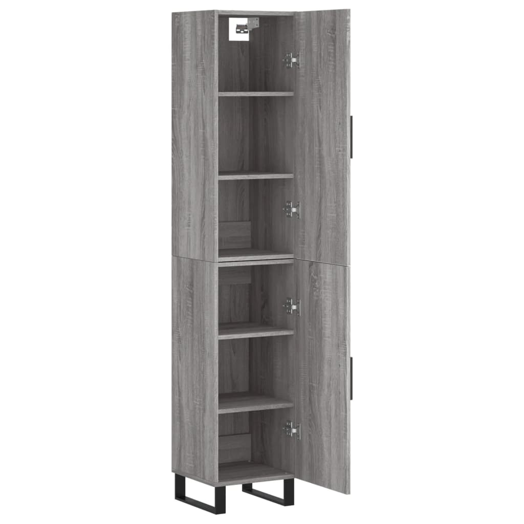 Buffet haut Sonoma gris 34,5x34x180 cm Bois d'ingénierie - XIOS