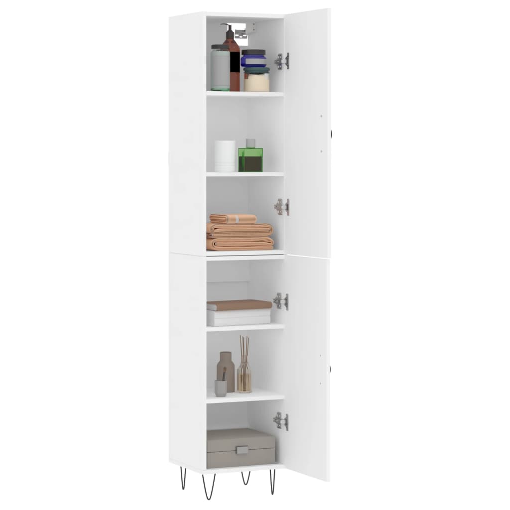 Buffet haut Blanc 34,5x34x180 cm Bois d'ingénierie - XIOS
