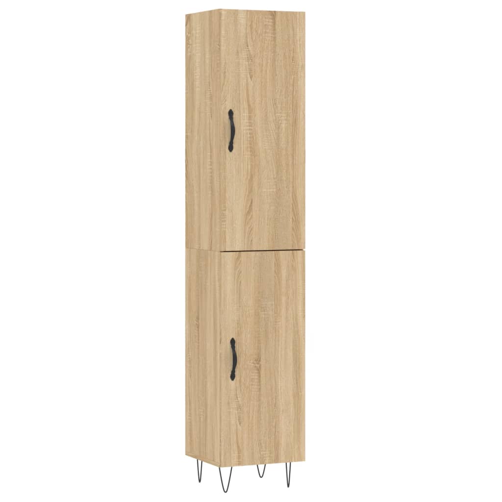 Buffet haut Chêne sonoma 34,5x34x180 cm Bois d'ingénierie - XIOS