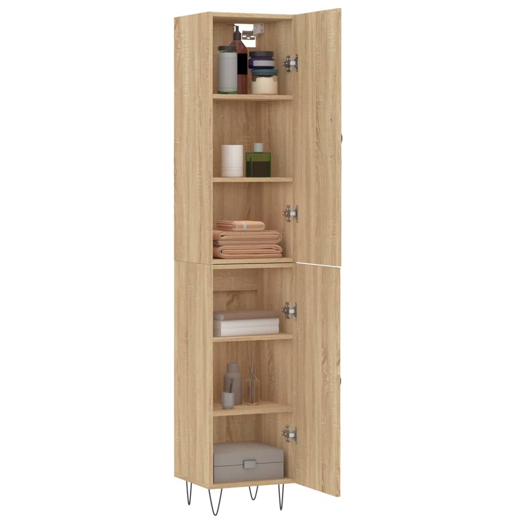 Buffet haut Chêne sonoma 34,5x34x180 cm Bois d'ingénierie - XIOS