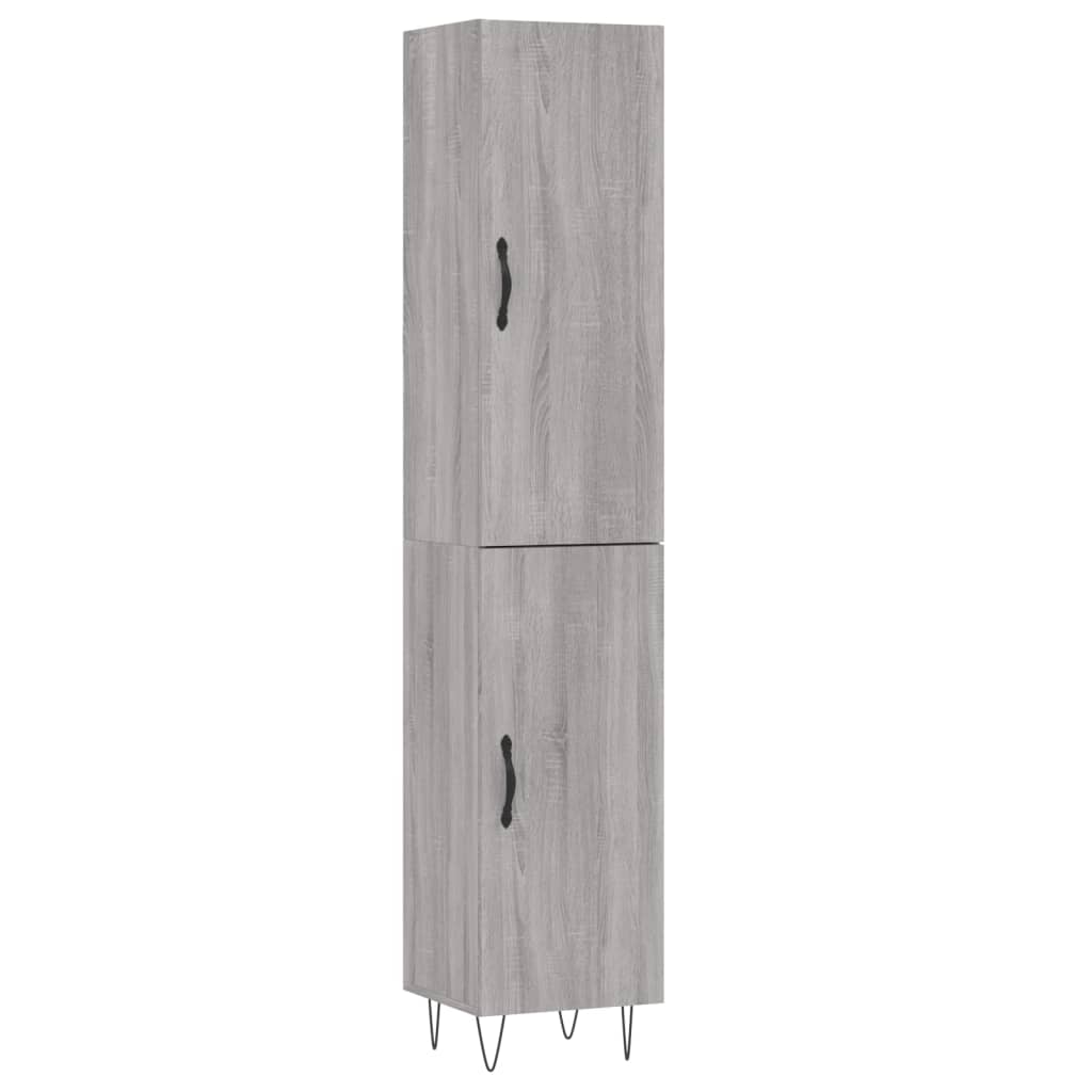 Buffet haut Sonoma gris 34,5x34x180 cm Bois d'ingénierie - XIOS