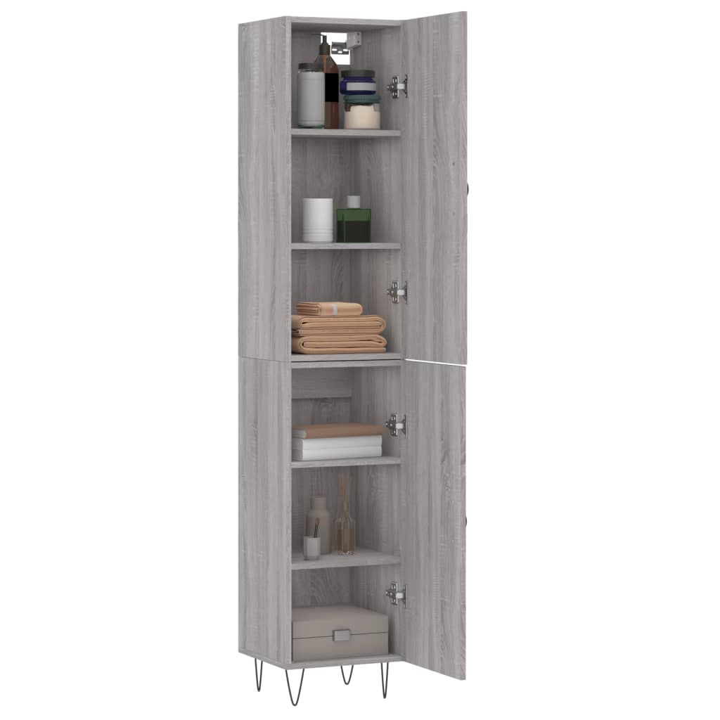 Buffet haut Sonoma gris 34,5x34x180 cm Bois d'ingénierie - XIOS