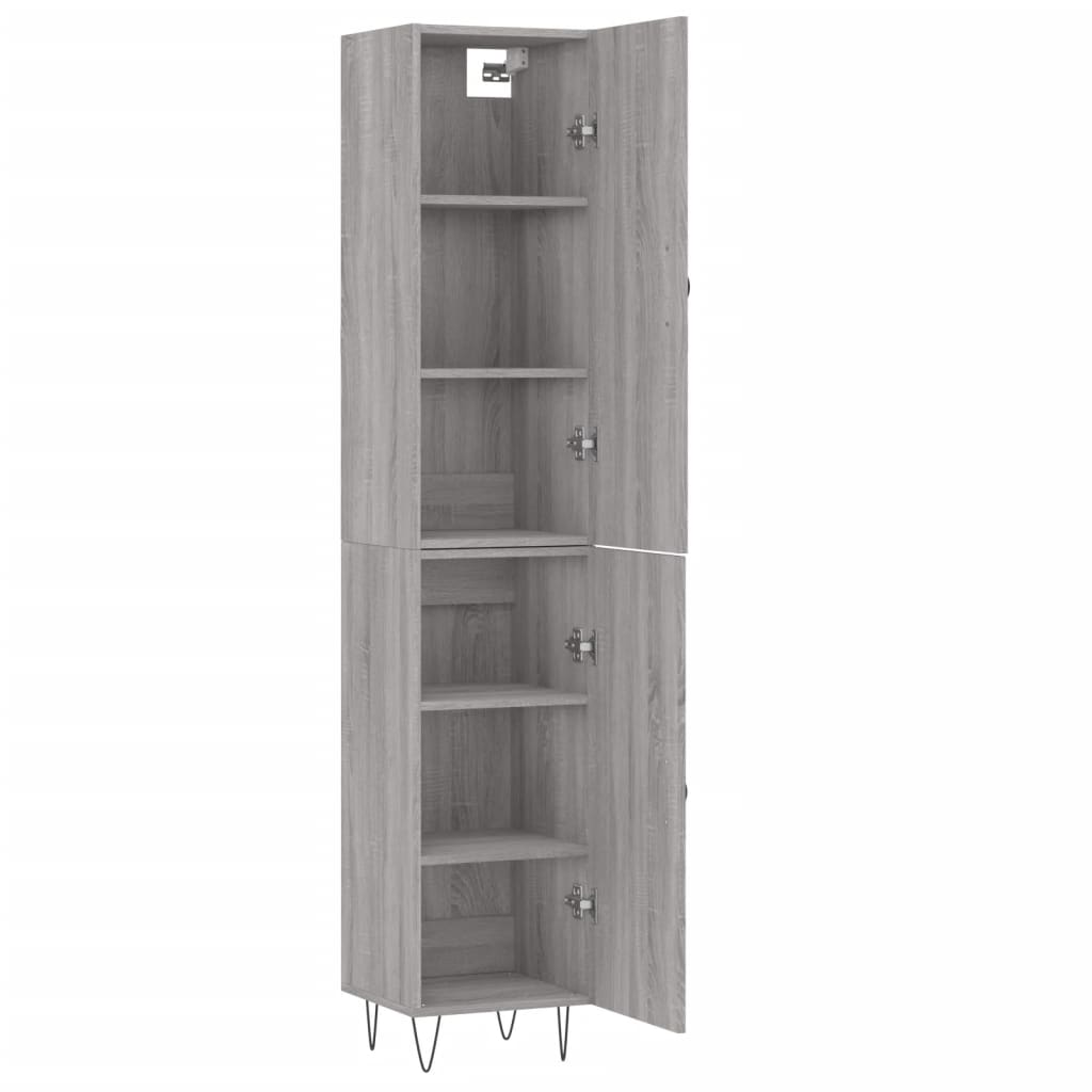 Buffet haut Sonoma gris 34,5x34x180 cm Bois d'ingénierie - XIOS