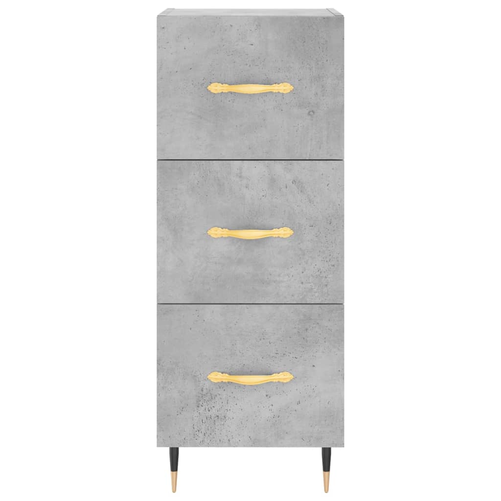 Buffet haut Gris béton 34,5x34x180 cm Bois d'ingénierie - XIOS