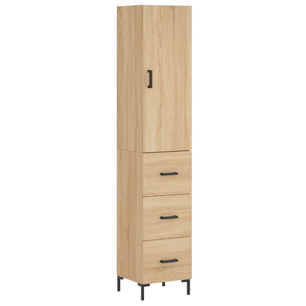 Buffet haut Chêne sonoma 34,5x34x180 cm Bois d'ingénierie - XIOS
