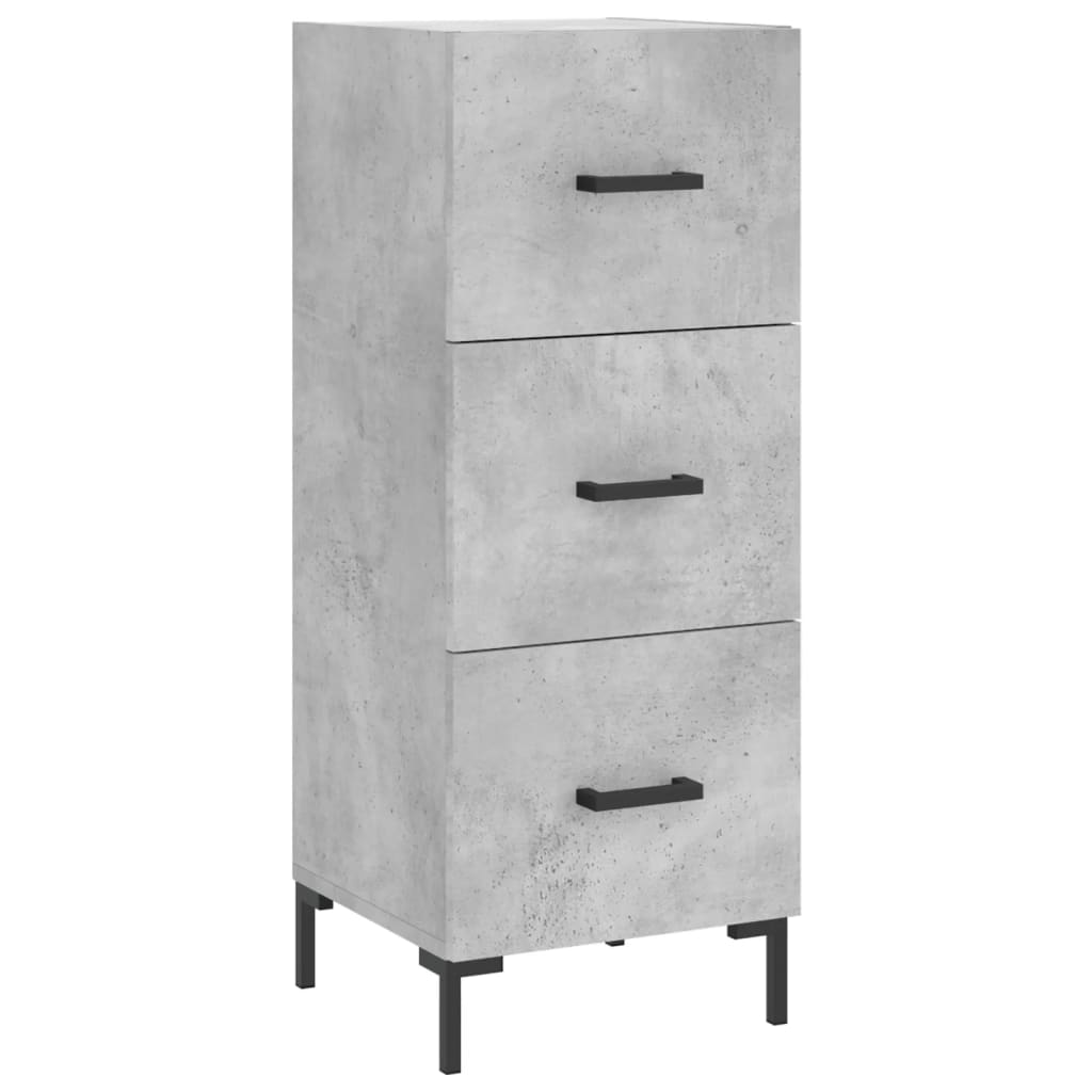 Buffet haut Gris béton 34,5x34x180 cm Bois d'ingénierie - XIOS