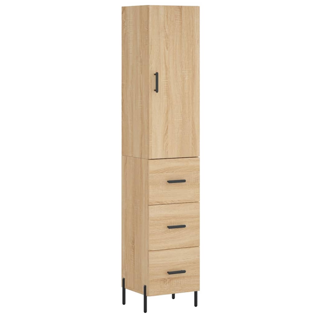 Buffet haut Chêne sonoma 34,5x34x180 cm Bois d'ingénierie - XIOS