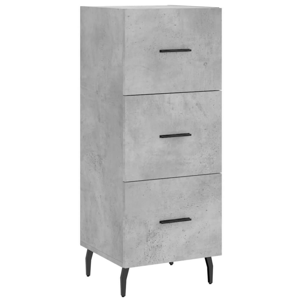 Buffet haut Gris béton 34,5x34x180 cm Bois d'ingénierie - XIOS