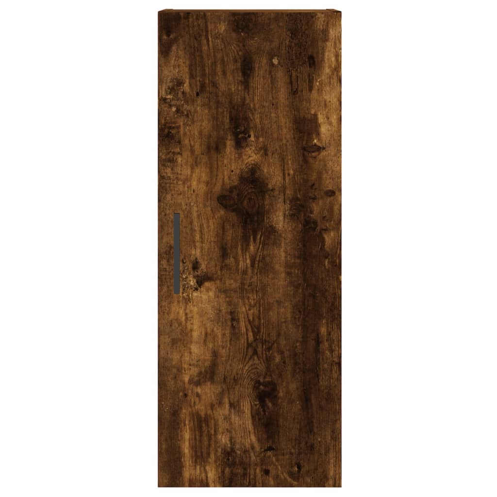 Buffet haut Chêne fumé 34,5x34x180 cm Bois d'ingénierie - XIOS