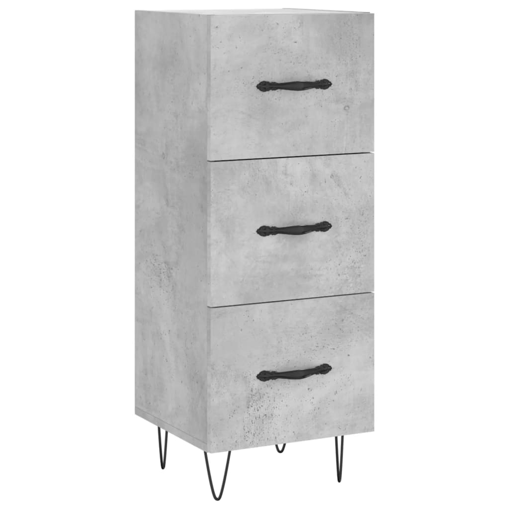 Buffet haut Gris béton 34,5x34x180 cm Bois d'ingénierie - XIOS
