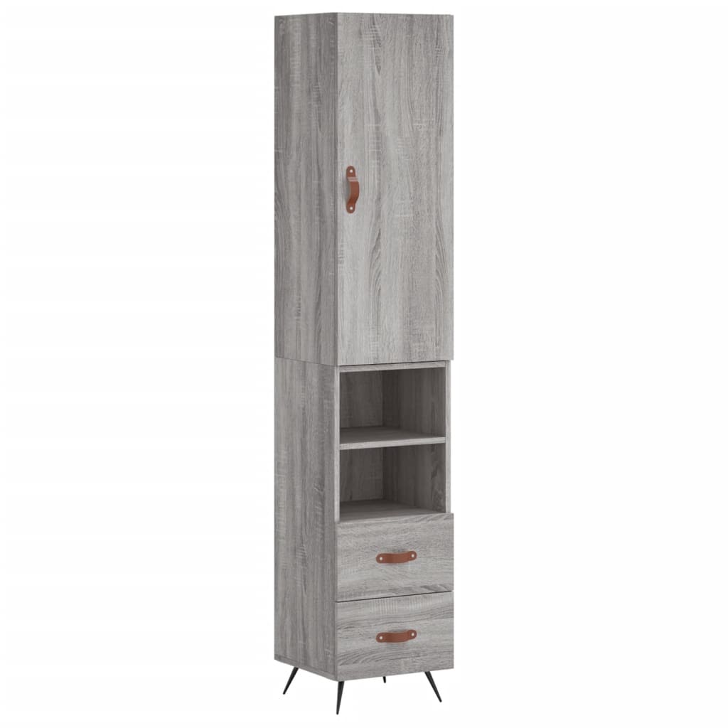 Buffet haut Sonoma gris 34,5x34x180 cm Bois d'ingénierie - XIOS