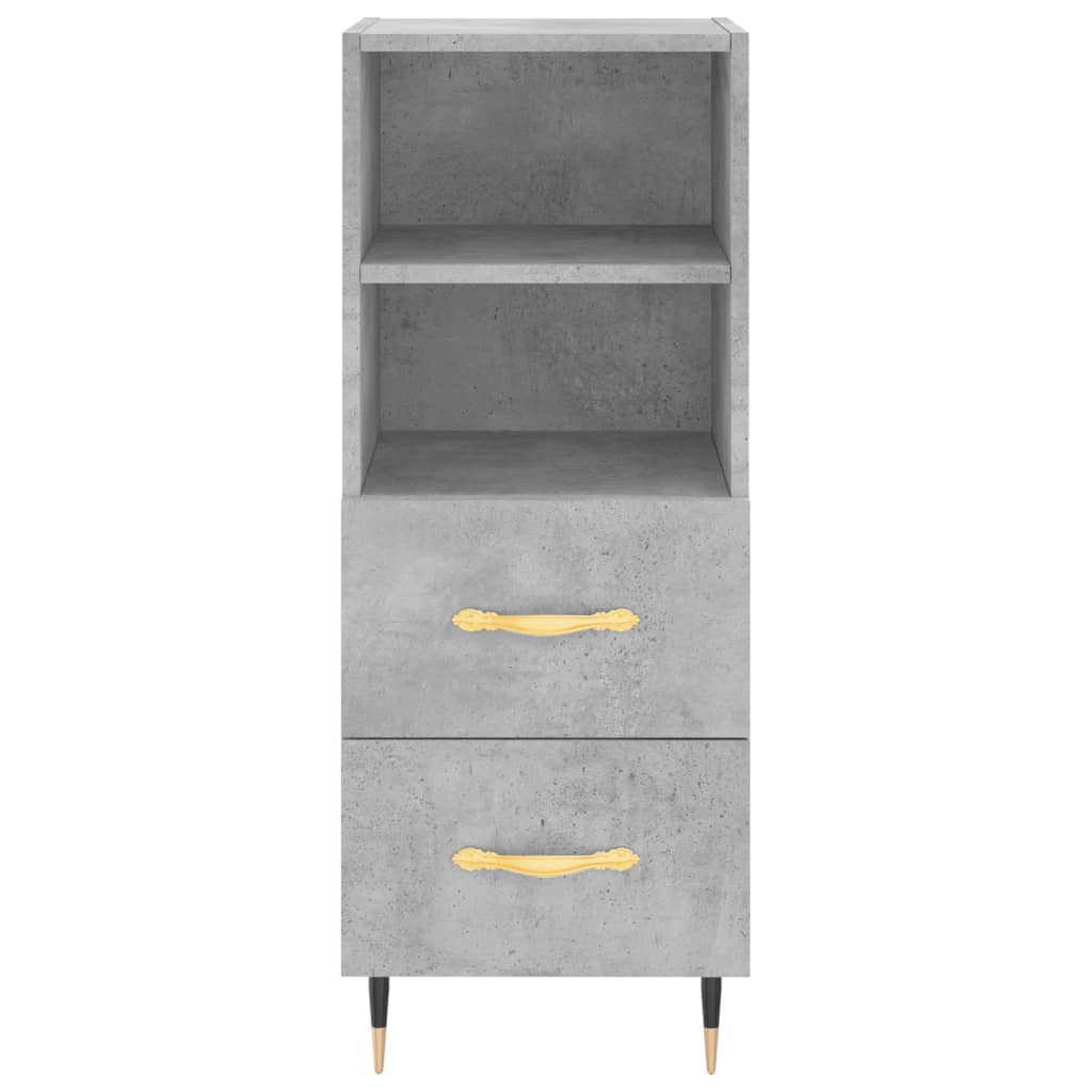 Buffet haut Gris béton 34,5x34x180 cm Bois d'ingénierie - XIOS