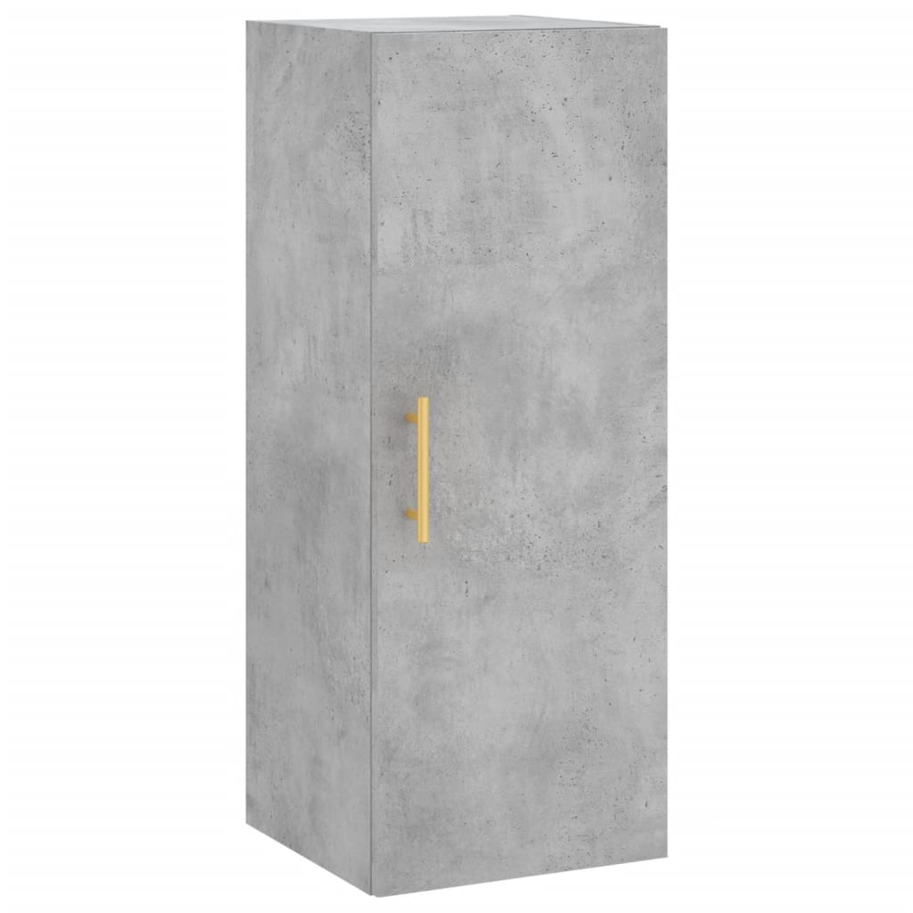 Buffet haut Gris béton 34,5x34x180 cm Bois d'ingénierie - XIOS
