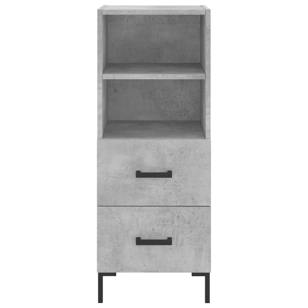 Buffet haut Gris béton 34,5x34x180 cm Bois d'ingénierie - XIOS