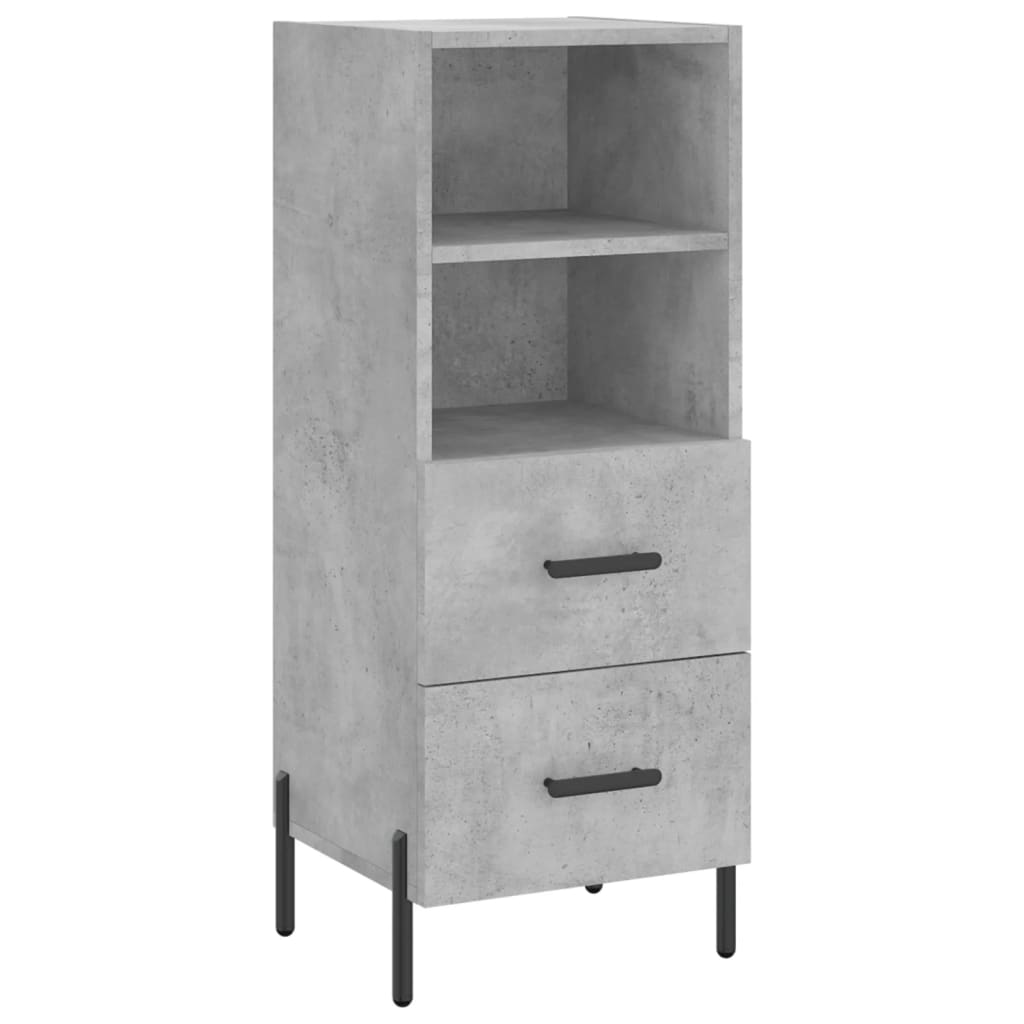 Buffet haut Gris béton 34,5x34x180 cm Bois d'ingénierie - XIOS
