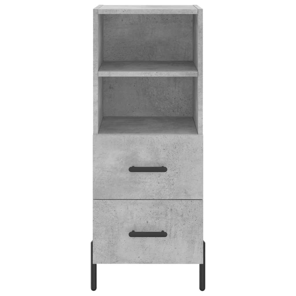 Buffet haut Gris béton 34,5x34x180 cm Bois d'ingénierie - XIOS