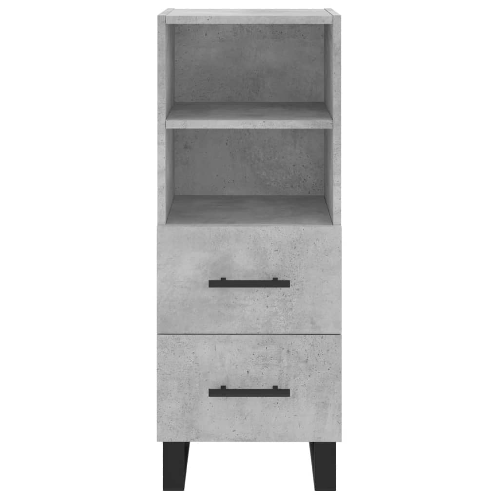 Buffet haut Gris béton 34,5x34x180 cm Bois d'ingénierie - XIOS