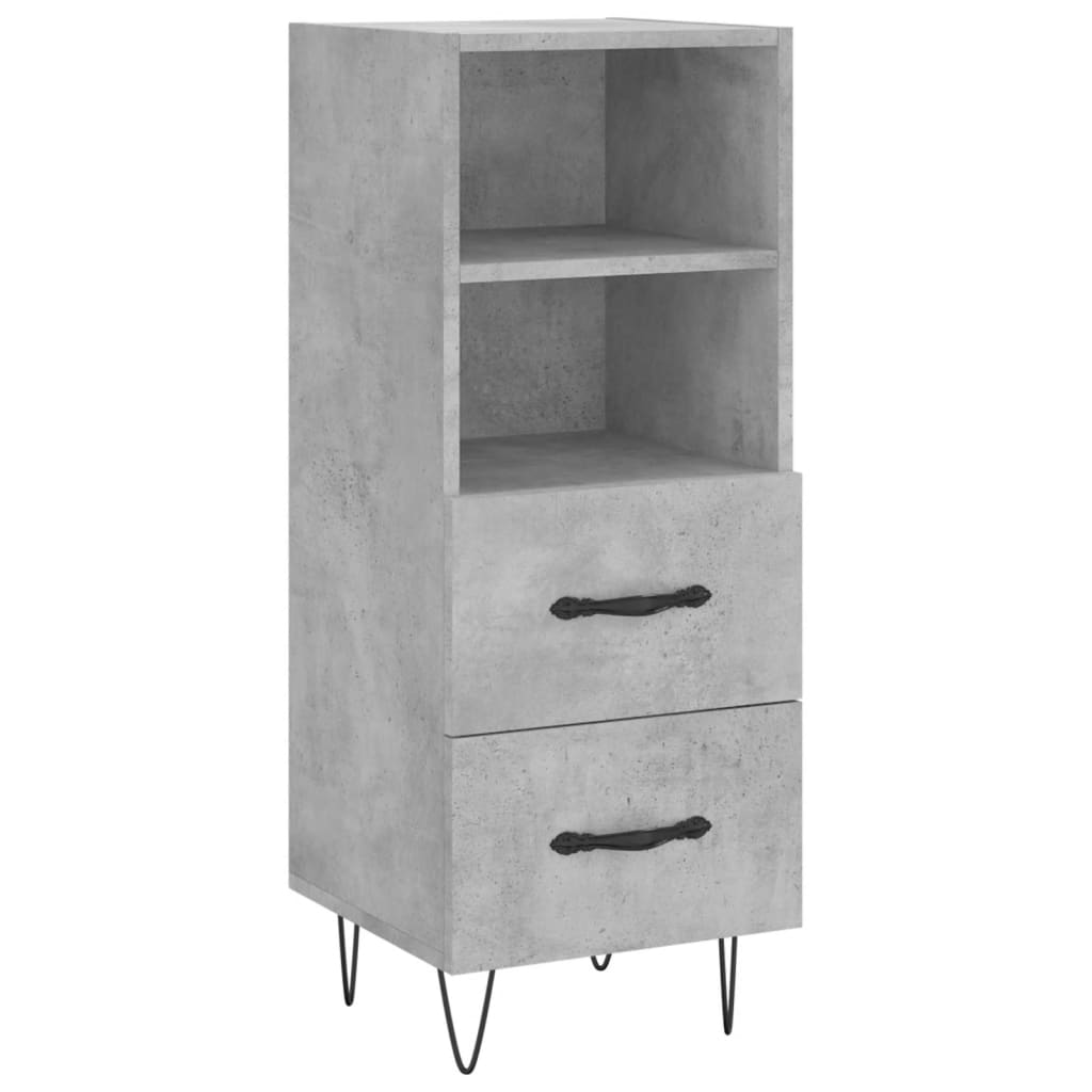 Buffet haut Gris béton 34,5x34x180 cm Bois d'ingénierie - XIOS