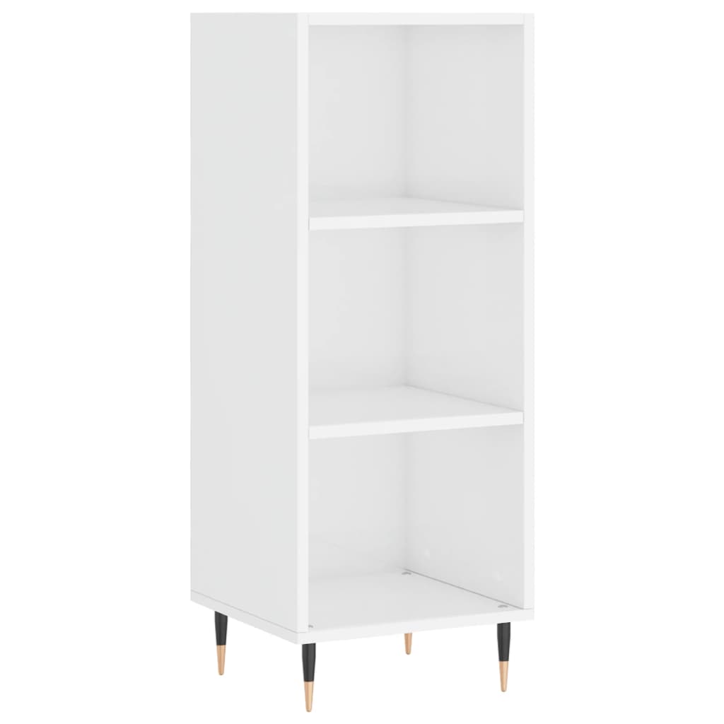Buffet haut Blanc brillant 34,5x34x180 cm Bois d'ingénierie - XIOS