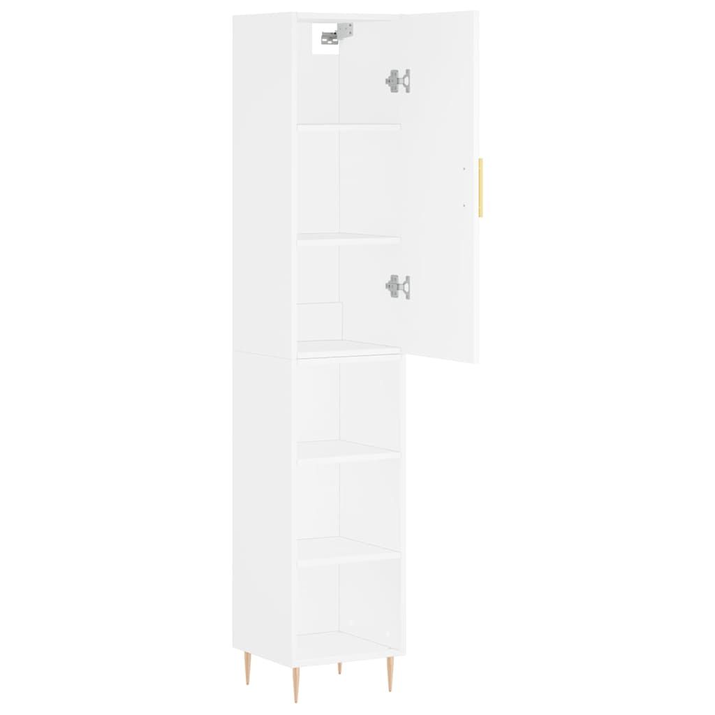 Buffet haut Blanc 34,5x34x180 cm Bois d'ingénierie - XIOS