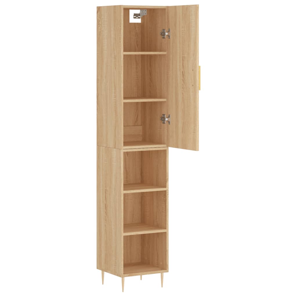 Buffet haut Chêne sonoma 34,5x34x180 cm Bois d'ingénierie - XIOS