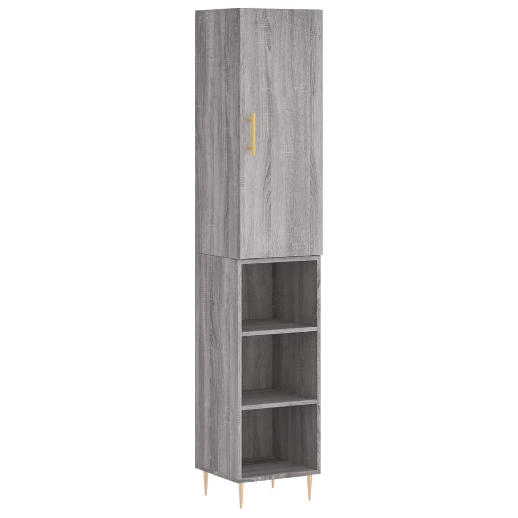 Buffet haut Sonoma gris 34,5x34x180 cm Bois d'ingénierie - XIOS
