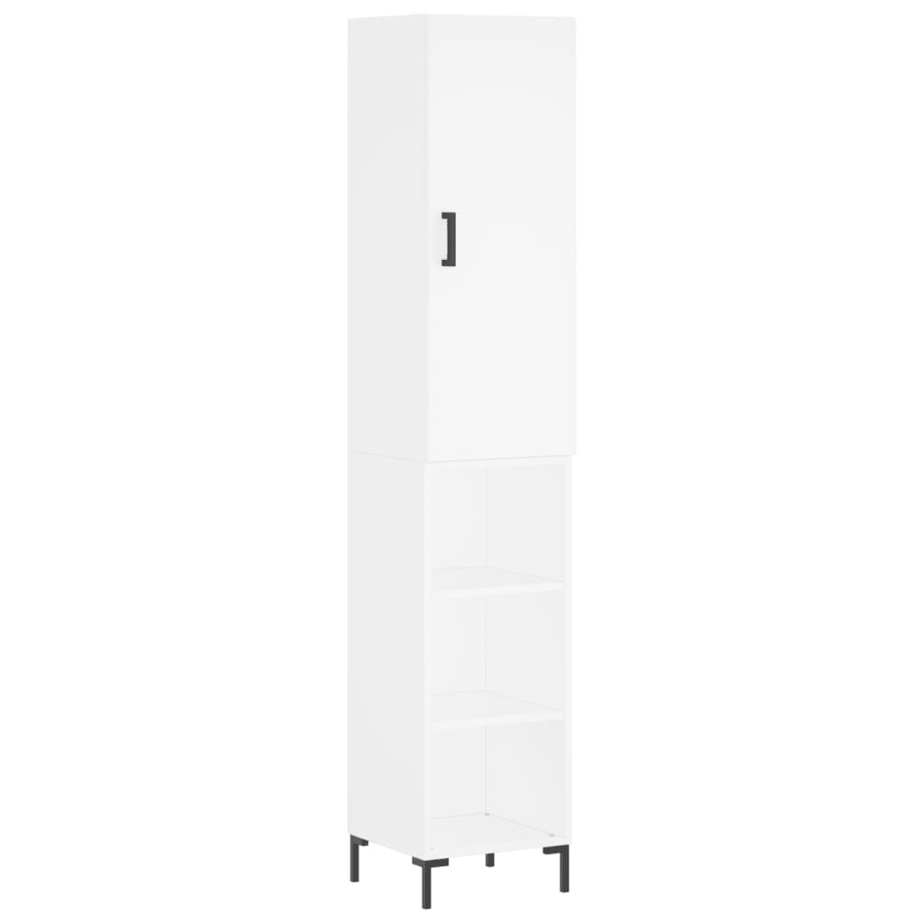 Buffet haut Blanc 34,5x34x180 cm Bois d'ingénierie - XIOS