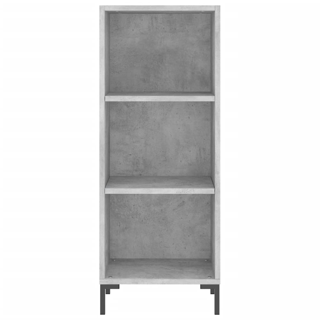 Buffet haut Gris béton 34,5x34x180 cm Bois d'ingénierie - XIOS
