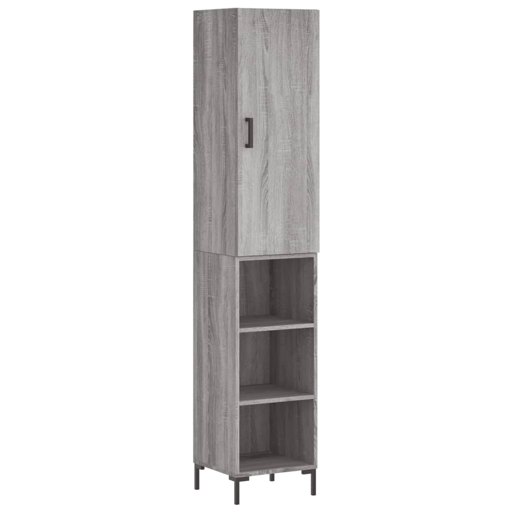 Buffet haut Sonoma gris 34,5x34x180 cm Bois d'ingénierie - XIOS