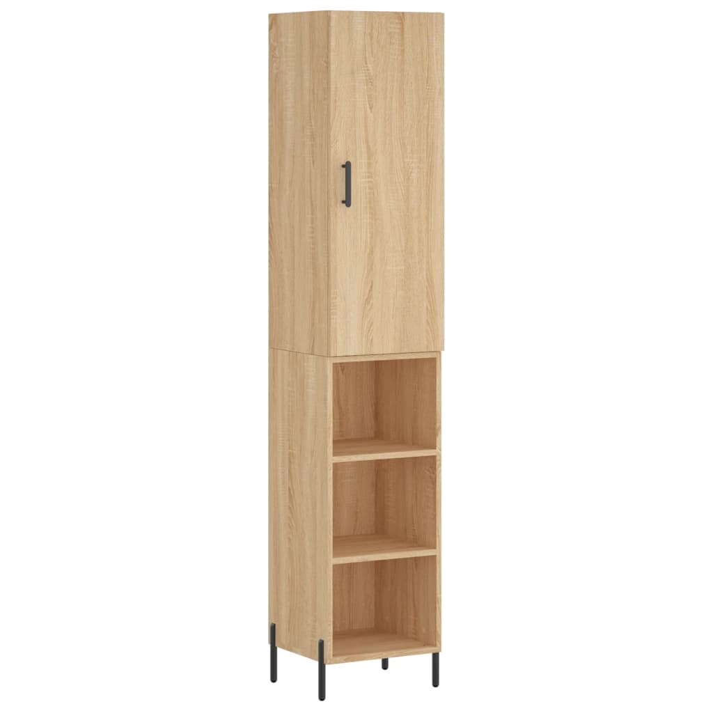 Buffet haut Chêne sonoma 34,5x34x180 cm Bois d'ingénierie - XIOS