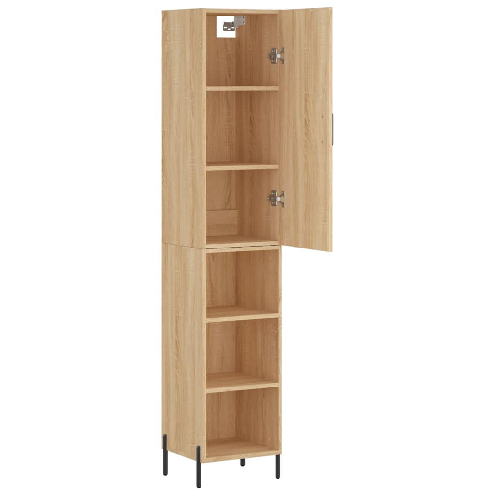 Buffet haut Chêne sonoma 34,5x34x180 cm Bois d'ingénierie - XIOS